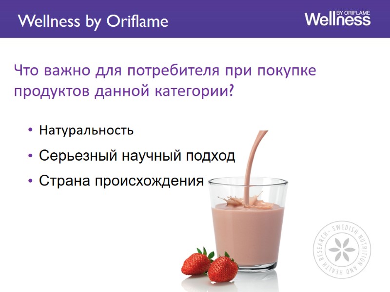 Что важно для потребителя при покупке продуктов данной категории? Натуральность Серьезный научный подход Страна